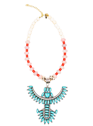 Gather Goods Sterling & Turquoise Firebird Necklace