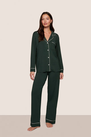 Eberjey Gisele Modal Long PJ Set, Pine