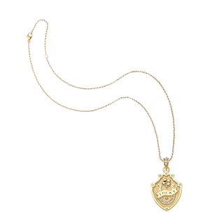 Jane Win Classic Rolo Necklace, Lucky Shield