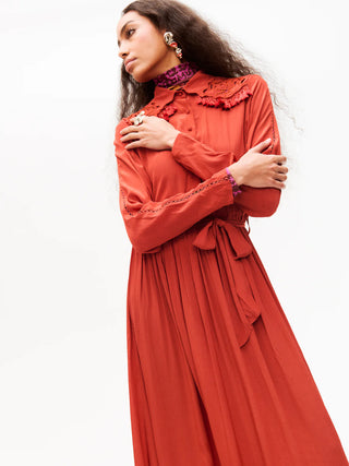 Carolina K Cumbre Dress, Blood Orange