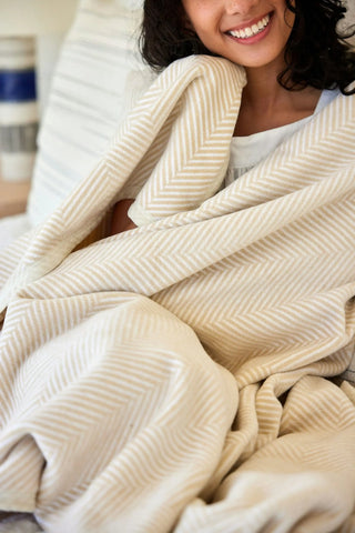 ChappyWrap Blanket, Harborview Herringbone Cream