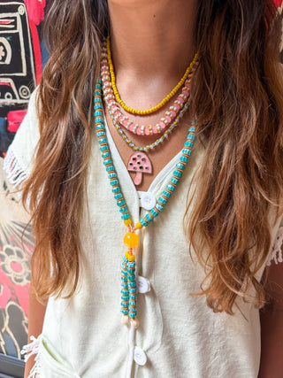 Twine & Twig Lariat Necklace, Aqua