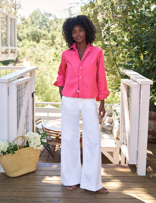 Frank & Eileen Untuckable Button-Up Shirt, Magenta