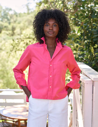 Frank & Eileen Untuckable Button-Up Shirt, Magenta