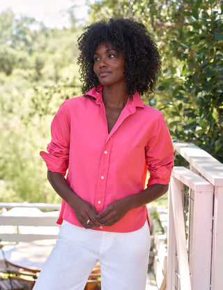 Frank & Eileen Untuckable Button-Up Shirt, Magenta