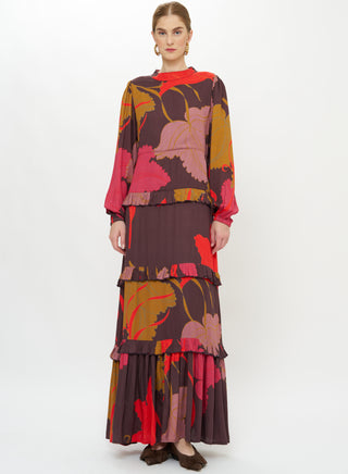 Oliphant Mock Neck Maxi, Hague Brown