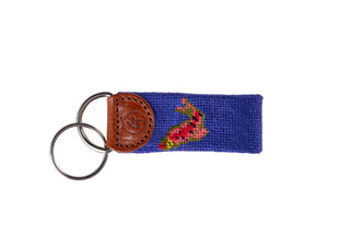 Needlepoint Keychain, Gone Fishing