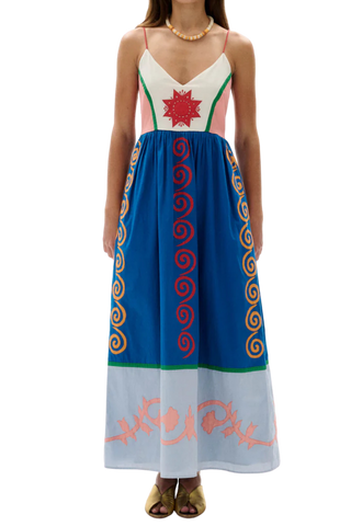 Carolina K Amelia Dress, Multi Applique