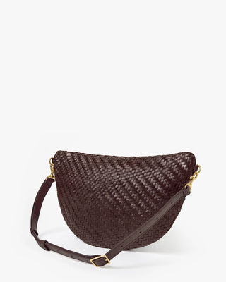 Clare V. Grande Fanny, Chocolate Woven Zig-Zag