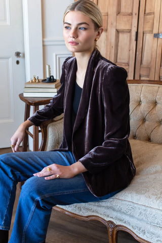 Emerson Fry Paris Jacket, Mahogany Silk Velvet