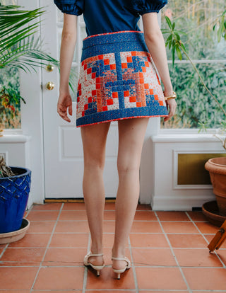 Love the Label Louise Skirt, Blue Multi