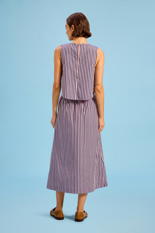 Livro Crop Top, Lilac Pinstripe