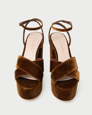Loeffler Randall Loretta Platform Sandal, Dark Brown