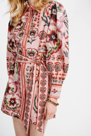 Carolina K Ama Dress, Antique Floral Pink