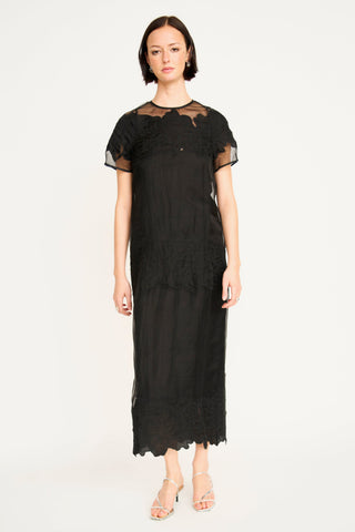 Mirth Lugano Organza Dress, Black Waterlily