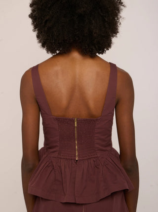 Love the Label Earnshaw Top, Deep Mahogany