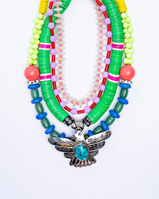 Gather Goods Spring Metal Thunderbird Necklace