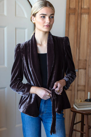 Emerson Fry Paris Jacket, Mahogany Silk Velvet