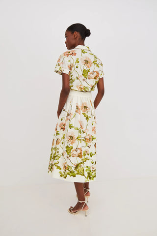 Cara Cara Marge Skirt, Lockwood Flora Egret