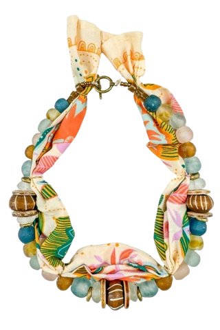 Twine & Twig Beaded Bandana Necklace, Honolulu