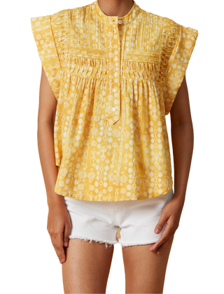 Ro's Garden L Nini Top, Yellow Marrakesh