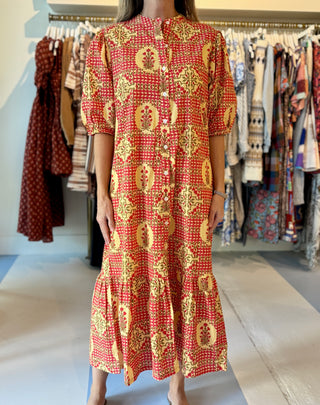 The Liv Leva Dress, Saffron Block