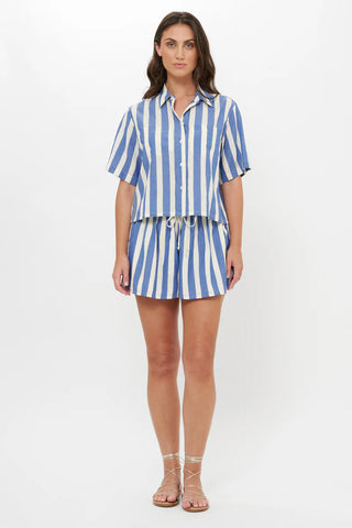 Oliphant Parker Top, Solana Blue