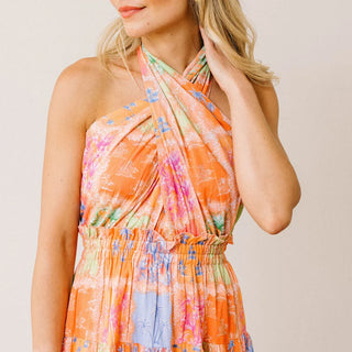 Sunshine Tienda Capri Dress, Patchwork Palm