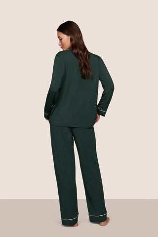 Eberjey Gisele Modal Long PJ Set, Pine