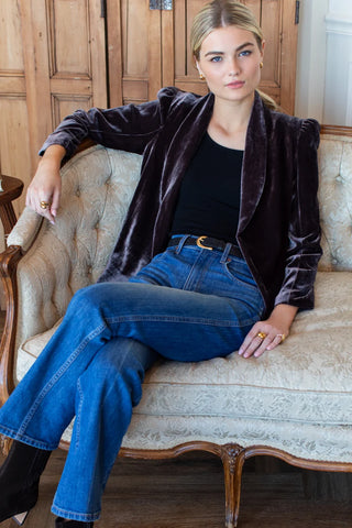 Emerson Fry Paris Jacket, Mahogany Silk Velvet