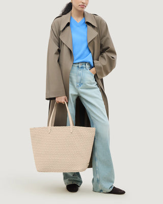 Naghedi Jetsetter Large Tote, Ecru