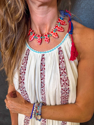 Twine & Twig Stacked Fish 18" Necklace, Cape Cod