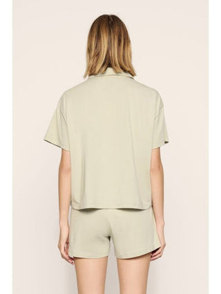 Eberjey Pima Cotton Short PJ Set, Sandstone