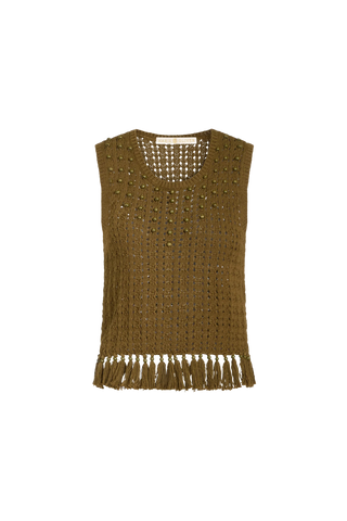 Marie Oliver Collins Tank, Juniper Green