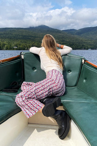 Emerson Fry Everyday Pant, Vintage Floral Stripe Organic