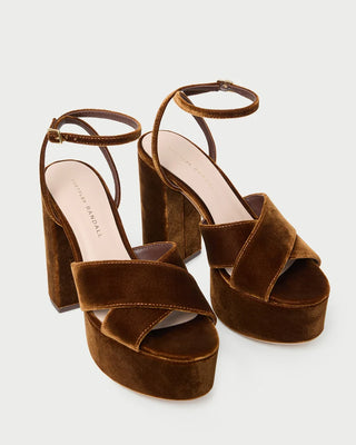 Loeffler Randall Loretta Platform Sandal, Dark Brown
