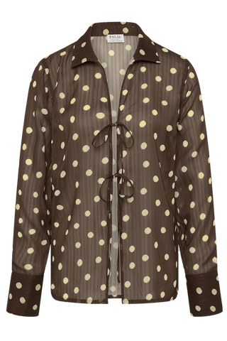 Palm Noosa Harlow Shirt, Giallo Pois