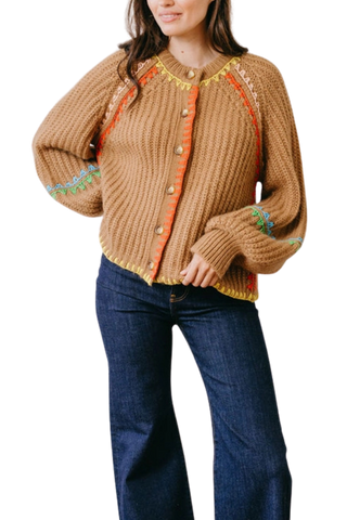 Sunshine Tienda Maple Cardigan, Brown Sugar
