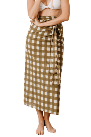 Sunshine Tienda Tie Sarong, Painted Gingham