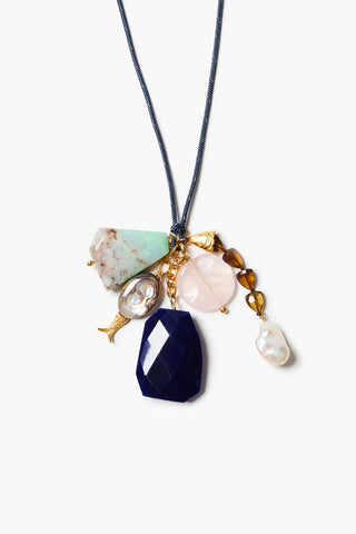 Chan Luu Paracord Charm Necklace, Navy