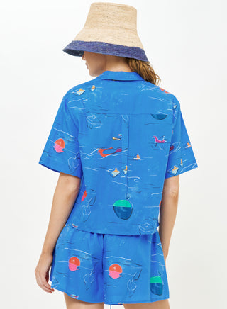 Oliphant Parker Top, Dip Blue