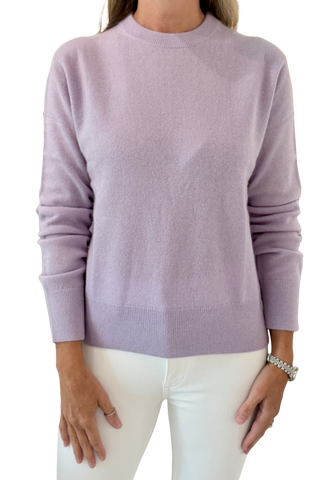 White & Warren Cashmere Crew, Lavender Fog