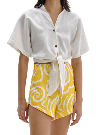 Cala De La Cruz Leroy Top, Ecru