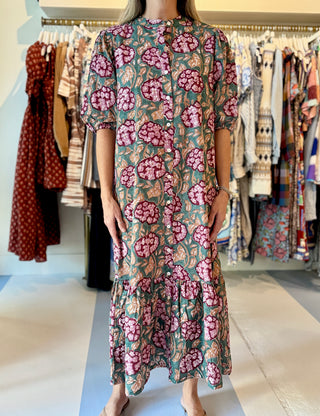 The Liv Leva Dress, Bordeaux Blooms