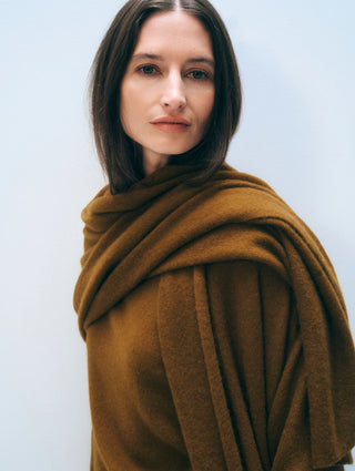 White & Warren Cashmere Travel Wrap, Antique Gold
