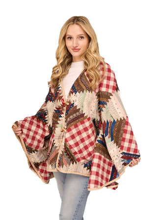 Poncho, Early 1900s Indigo Pineapple