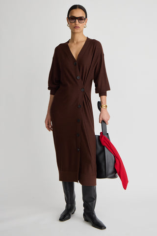 Apiece Apart Drippy Cardi Dress, Americano