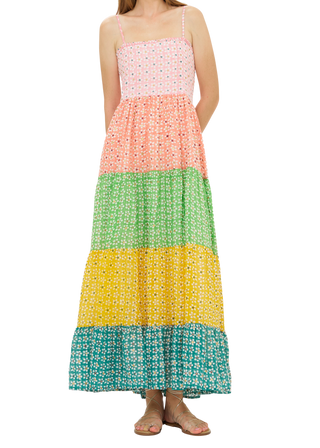 Oliphant Smocked Back Maxi, Aster Pink