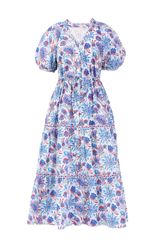Banjanan Poppy Dress, Philippa Azure