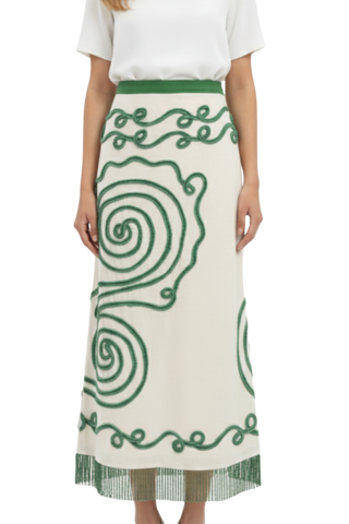 Anna Cate Dillon Skirt, Verde